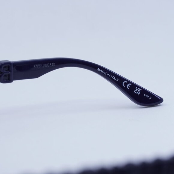 Balenciaga BB0107S 003 Sunglasses - Navy Blue Frame, Blue Lenses main image 8